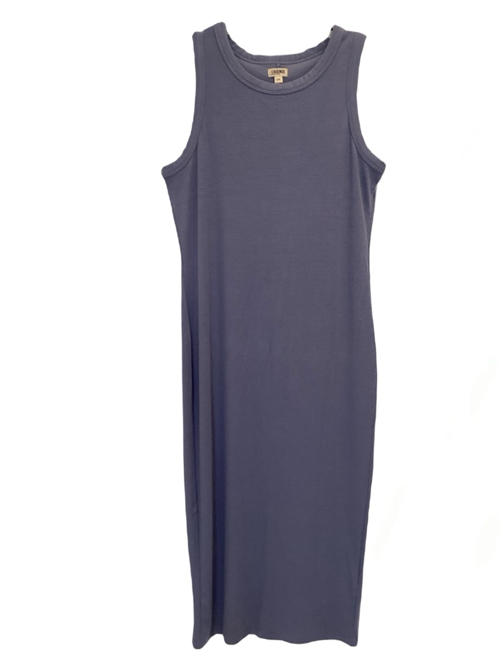 L’Agence Crew Neck Midi Tank dress in Purple. Size Large